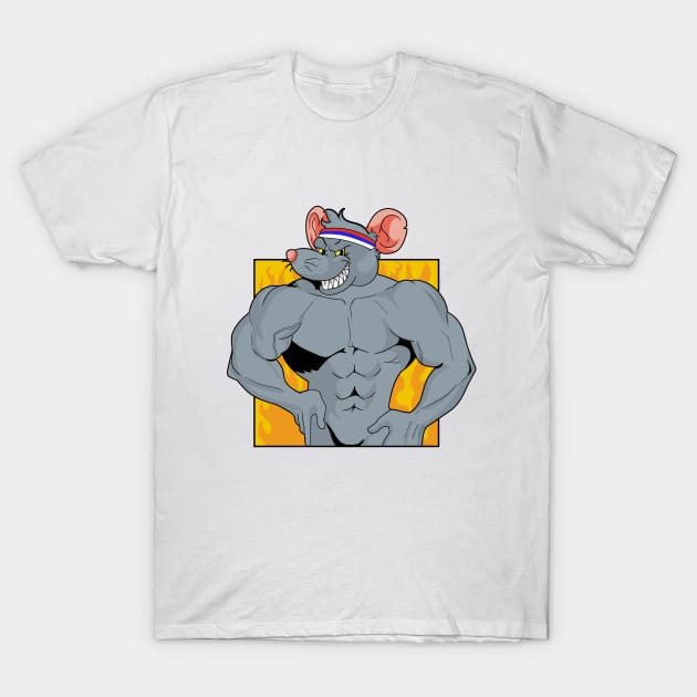 Gym rat fitness design T-Shirt by DRUEBLUE
